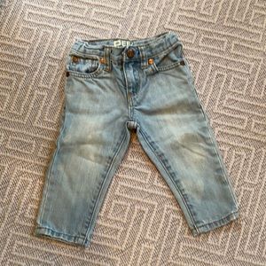Peek baby jeans / 6-12 mos / adjustable waist /
